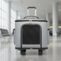 Rolling Pet Carrier Quiet Wheels Feline Carrier Suitcase Feline Travel Bag Large Capacity Portable for Outdoor