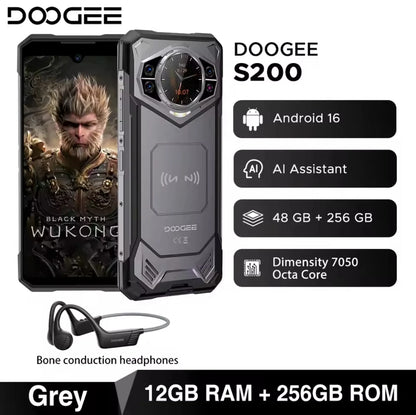 Global Version DOOGEE S200 5G Rugged Phone 6.72" 120Hz Display 12GB 256GB 100MP AI Main Camera 10100mAh Battery NFC Smartphone