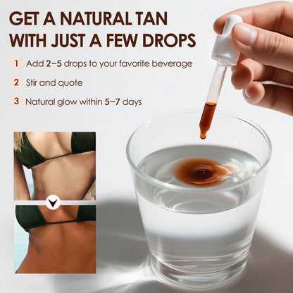 Vegan Sugar-Free Tanning Drink 60ml Natural Oral Drops Watermelon Flavor Sun-Kissed Glow Boost from Within Skin Care