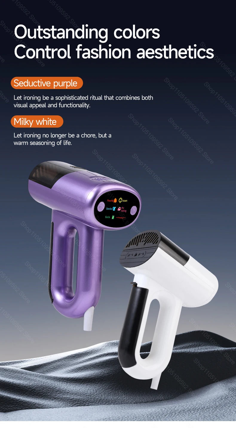 Handheld Powerful Adsorption Vacuum Steamer Iron 2 in 1 Steam Ironing Dry Ironing Garment Steamer Smooth Out Stubborn Wrinkles
