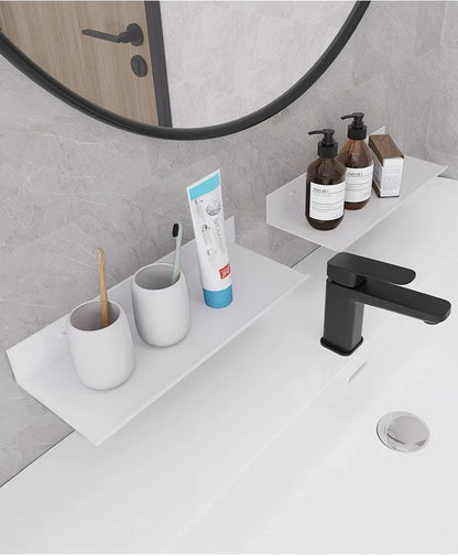 Toilet No Drilling Shelving Wall Mounted Shelf Space Aluminum Vanity Mirror Front Storage Shelves Organizer Bathroom Accessories