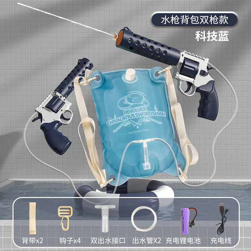 Backpack Electric water gun,Full-Automatic Shooting Water Gun Toys for male Summer Outdoor Beach High-capacity Guns Game Gifts