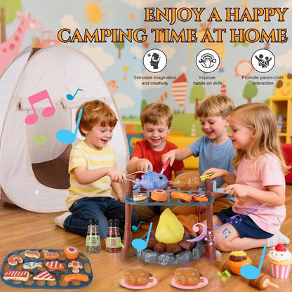 Kids Camping Tent Set Baby Playground Miniature Foods Children's Tent House Indoor Outdoor Parent-Child Interactive Game Toys