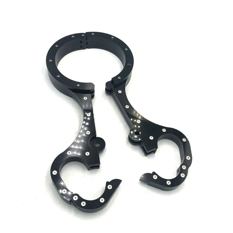 Neck Collar Handcuffs Crystal Flail BDSM Bondage Lock Hand Cuffs Sex Toys For Couples Women Wrist Restraints Adult Games Tools