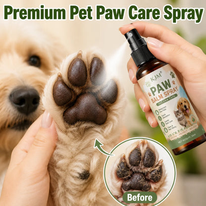 KJM Pet Paw Care Spray For Dogs And Cats 5 In 1 Moisturizing No Rinse Travel Formula For Dry Cracked Paw Pads All Breeds