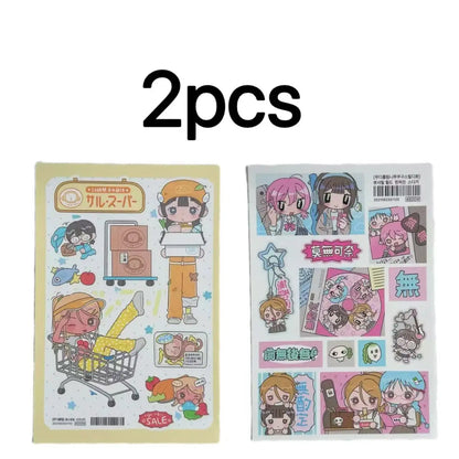 Cute Sweet Cool Japanese Shibuya Girl Sticker Korean Kawaii Cartoon Y2k Stickers Hand Account Diary Scrapbook Decorative Sticker