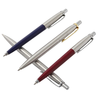 5Pcs/Set Metal Ballpoint Pen Promotional Pens G2 Refill Blue Ink Automatic Ballpoint Pens Set For School stationery office Pen