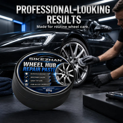 SIKEZHAN 80g Car Wheel Hub Repair Paste,Scratch & Oxidation Remover, Color Restorer and Polish Wax for Alloy Chrome Rims & Tires