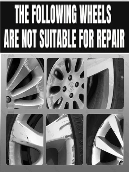 Car Wheel Rim Scratch Refurbishment Paste, Tire Rim Scratch Paint Repair Paste - Black And White Silver Aluminum Alloy Rim