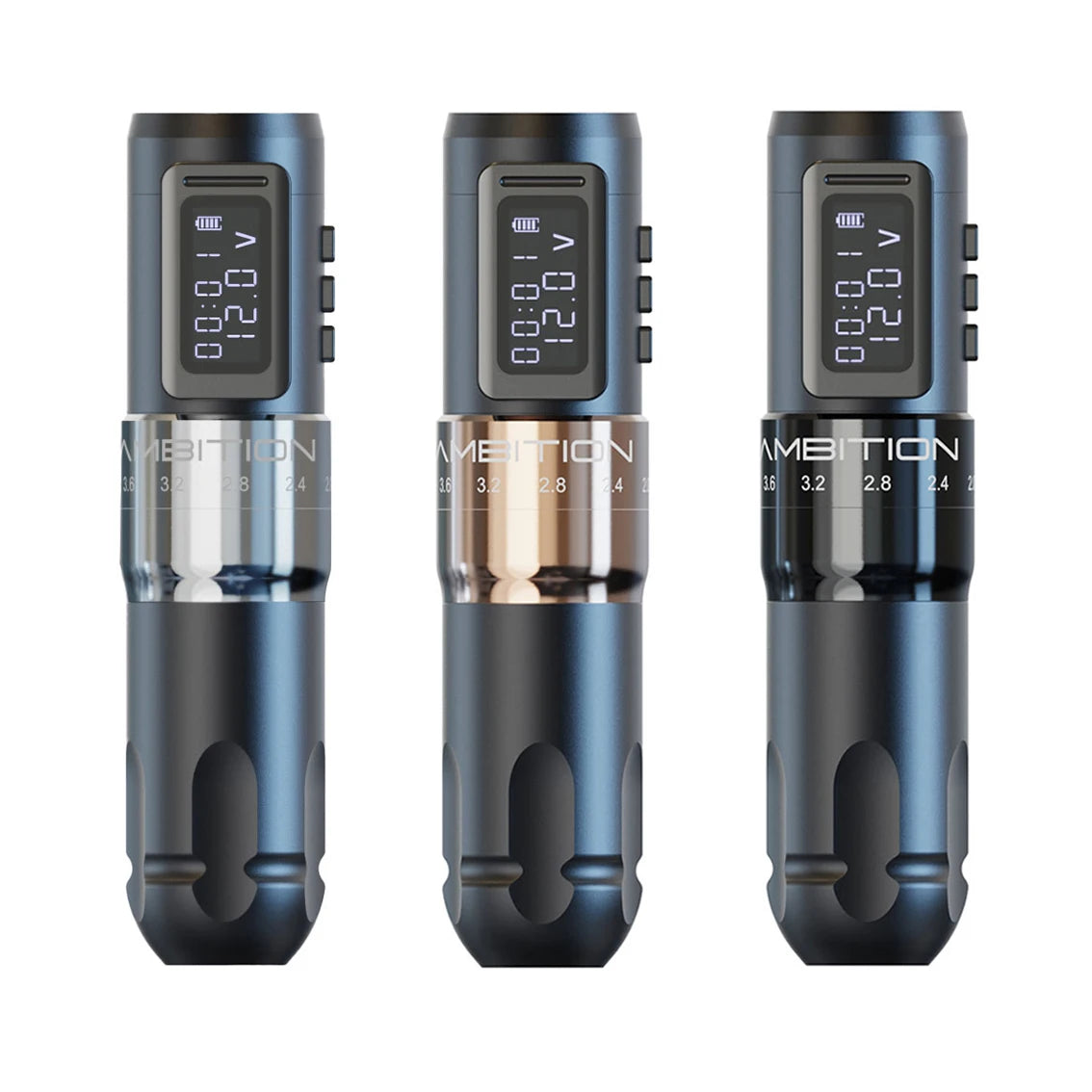 Ambition MARS-U Professional Wireless Tattoo Machine Pen Adjustable Stroke 2-4mm Cartridge 1800mAh Coreless Motor Tattoo Artists