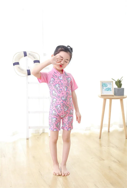 2-10T Summer Kids Boy Swimsuits Vacation Beach Pants Long sleeve Tops with Hat Toddler Sets Fashion Children Surfing Swim Suit
