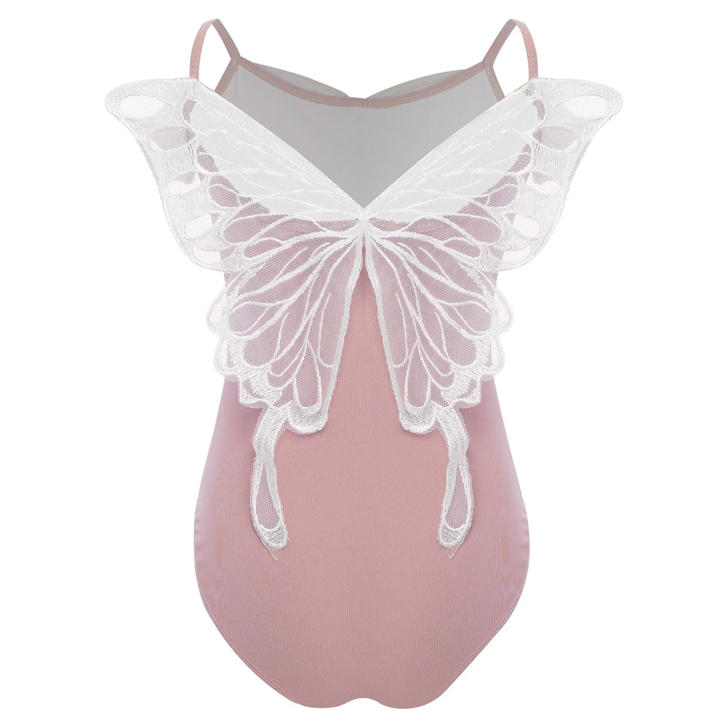 New Girls Ballet Leotards Kids Child Sleeveless Fairy Butterfly Wing Hollow Stitching Gymnastics Leotard Professional Stage Wear