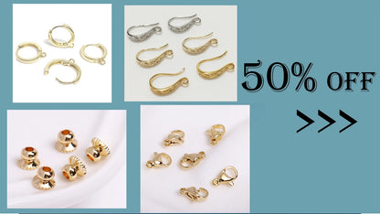 Jewelry Making Beads,18K Gold Plated Wave Thin Spacer Beads,Brass Round Thin Beads DIY Bracelet Necklace Making Accessories