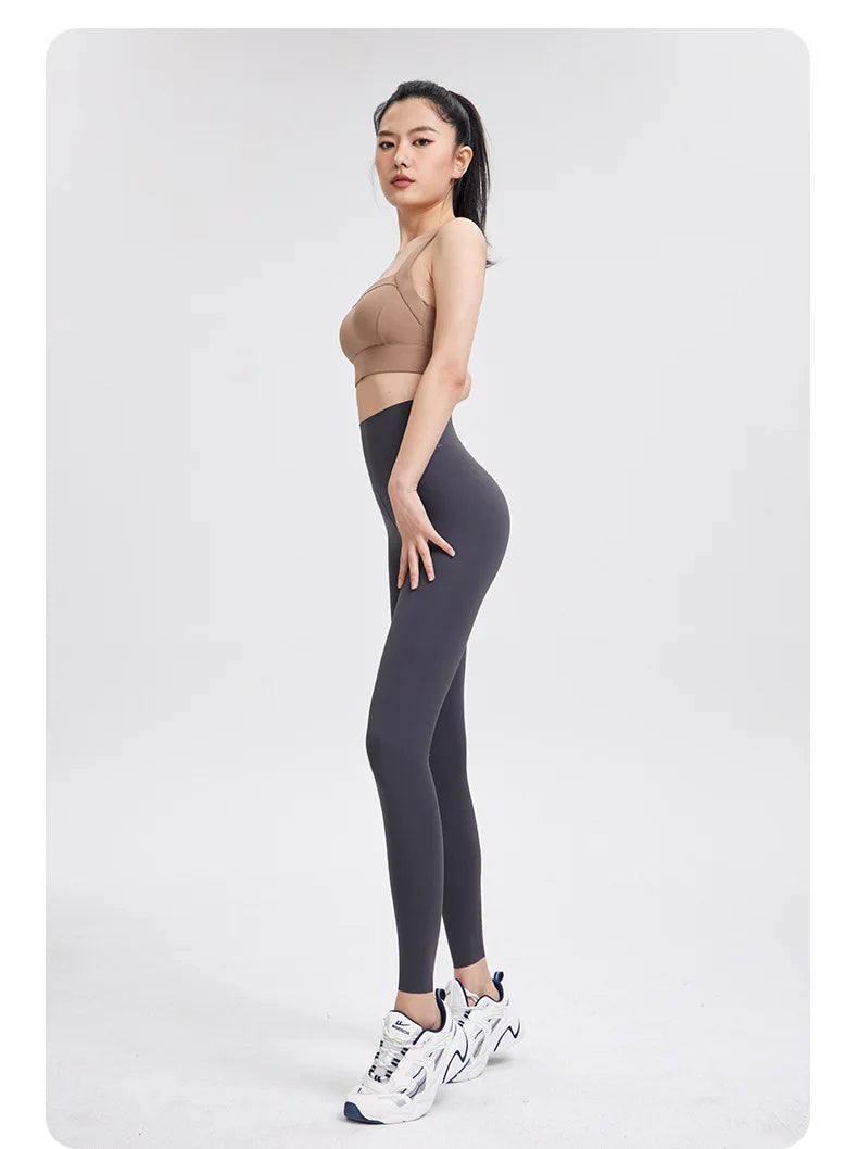 BIVIGAOS High-Quality Summer Sunscreen Shark Leggings Women Ultra-Thin High Elastic Nude Feeling Seamless Sport Fitness Leggings
