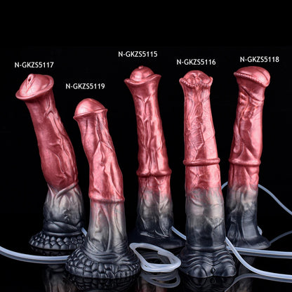 NNSX Horse Squirting Anal Plug Dildo Ejaculation Penis with Strong Sucker G-spot Stimulation Silicone Erotic Sex Toys For Woman