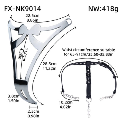 SHAZ Sexy Thong Women Panties Stainless Steel G strings Adjustable Waist Pant Heavy Bdsm Briefs Chastity Belt Sex Toys for Women