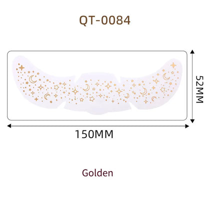 1pc Hot Stamping Freckles Makeup Sticker Metallic Radiation Golden Silver  Fake Freckles Temporary Tattoo Stickers Face Makeup