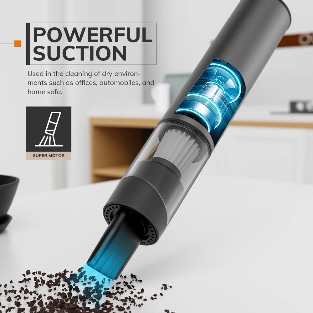 Cordless Laptop Vacuum Cleaner Portable USB Rechargeable Car Vacuum Mini & Cool Model-X（Aluminum Alloy）