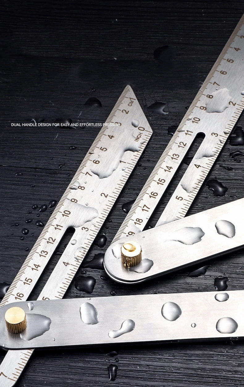 Woodworking Measuring Ruler Stainless Steel Drawing Aid Carpentry Tool Woodworking Ruler For Carpenters Craftsmen Homeowners