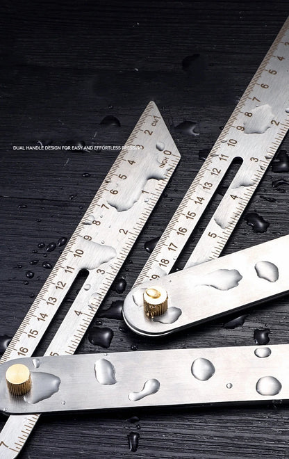 Woodworking Measuring Ruler Stainless Steel Drawing Aid Carpentry Tool Woodworking Ruler For Carpenters Craftsmen Homeowners