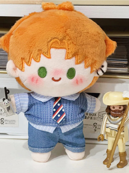 10cm Doll Clothes Blue Brown Changing Dress Game Doll Blouse Pants Suit Photo Prop Playing House Mini Shirt Necktie Pants Toy