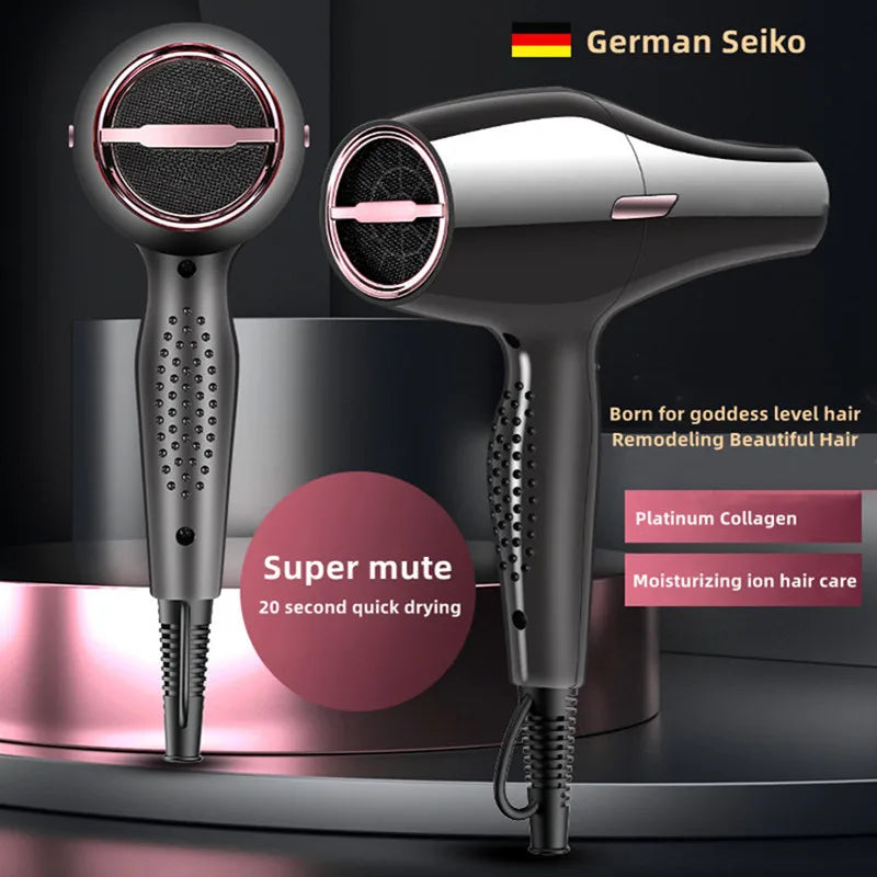 2300W Hair Salon Hair Dryer High Power Strong Wind Speed Dry Blue Light Ion Silent Home Hairdresser Special New Product