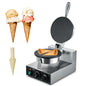 SucceBuy Electric Ice Cream Cone Maker Commercial Non-Stick Stainless Steel Egg Roll Mold with Temperature and Time Control