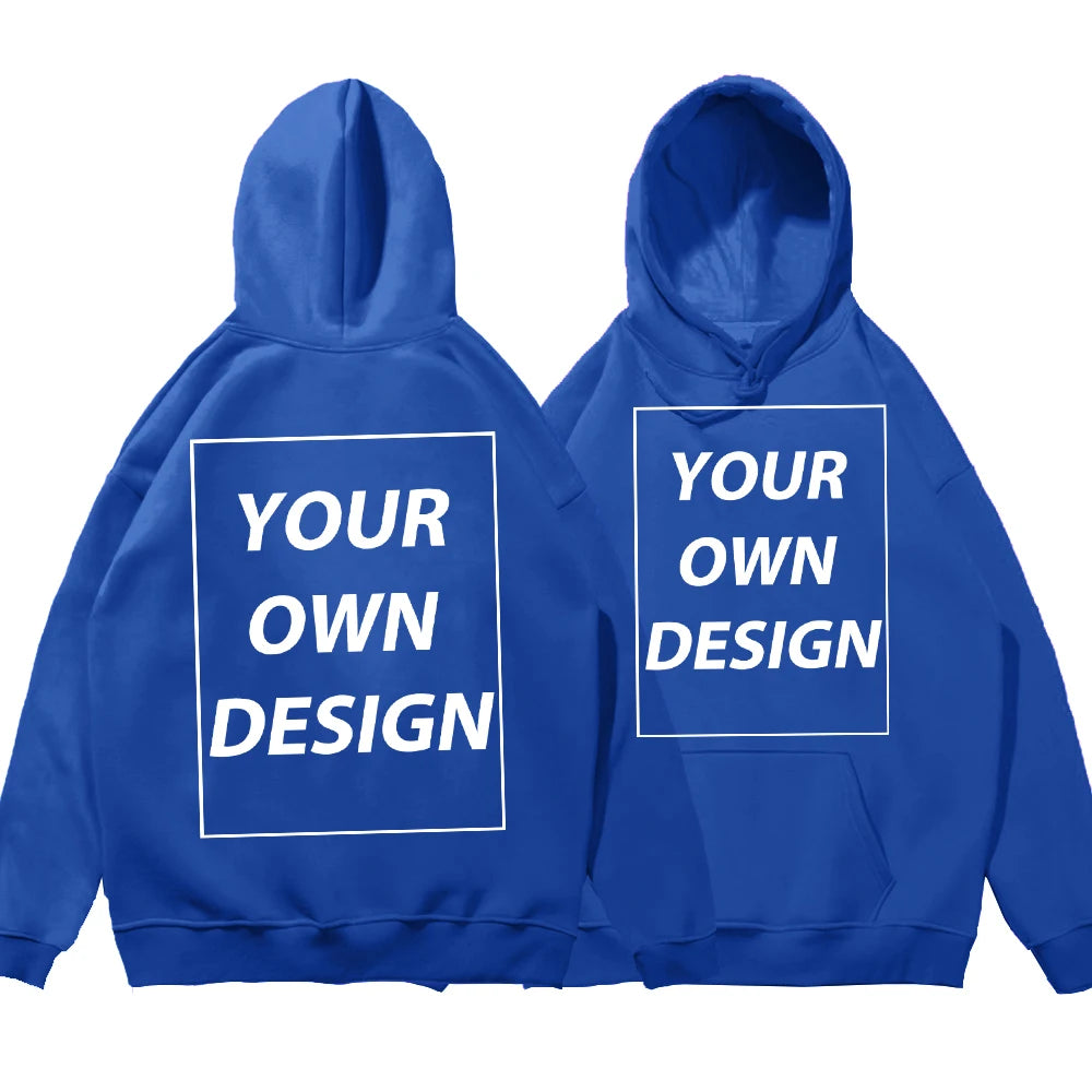 Customized DIY Print Men Woman Autumn Winter Hoodies Casual Classic Pullovers Simple Comfy Streetwear Soft Warm Sports Clothing
