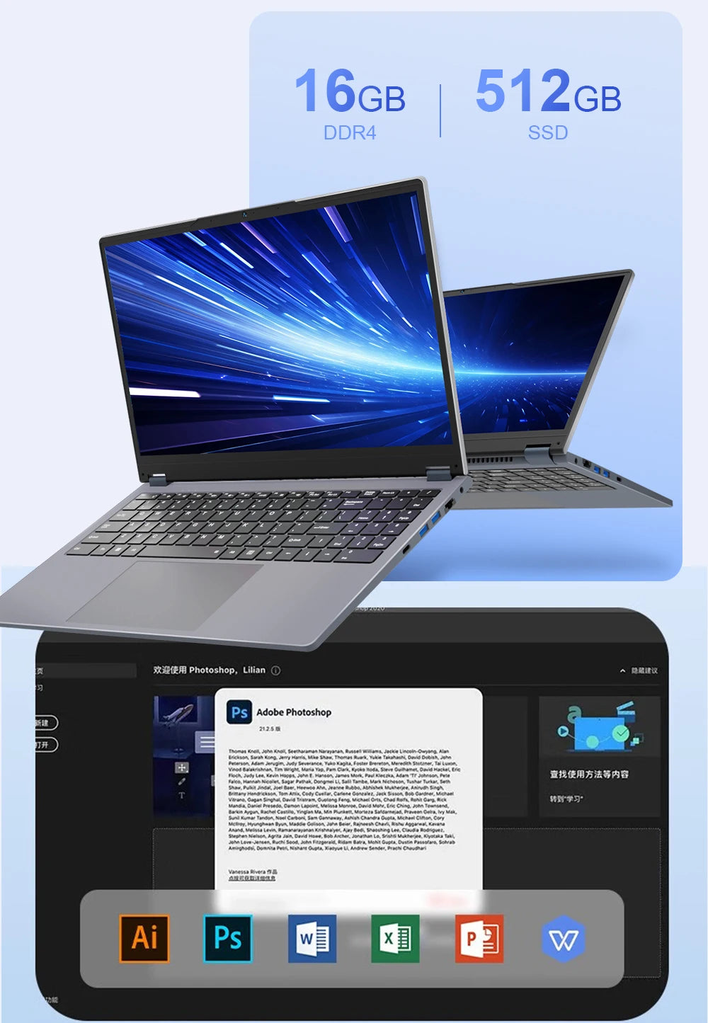 Ninkear YBOOK 15 Laptop 15.6 Inch 360° Flipable Touchscreen 16GB+512GB 2-in-1 Yoga Mode AMD Windows 11 Notebook 360° Flipable