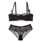 MOYISU French Romantic Lace Comfortable Breathable セクシー Tushy Slim Bra Collection Pure Desire Girls Push Beautiful Underwear SET