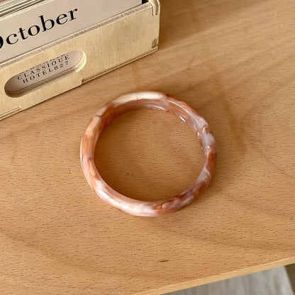 Smudged Resin Fine Bracelets for Women Vintage Acrylic Korean Fashion Jewelry Elegant Easy Match Simple Pulseras