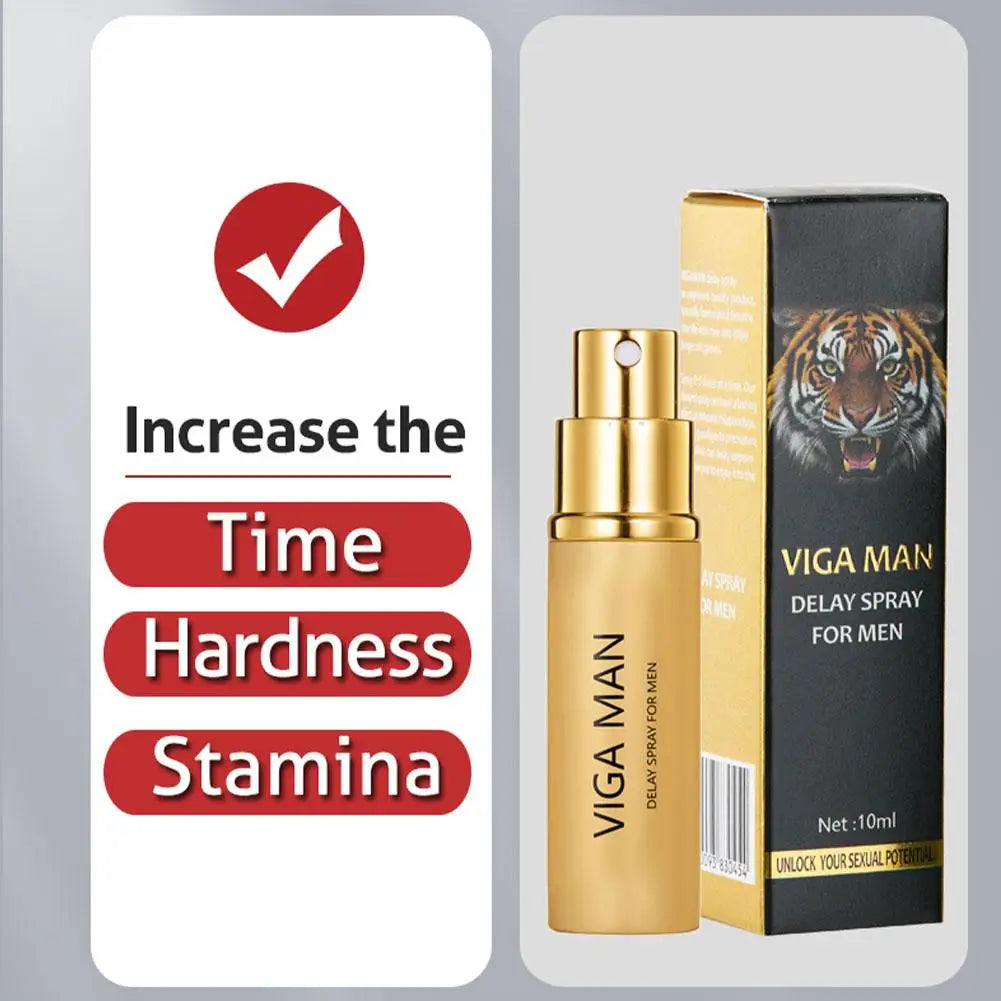 VIGA MAN 10ml Male Stamina Control Spray Anti Premature Ejaculation Long Lasting Portable Gentle External Care For Men