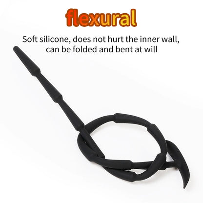 Male Long Urethral Plug Multi Purpose Urethral Tube Silicone Stepwise Horse Eye Urethral Rod Urethral Stimulate Expander Sex Toy