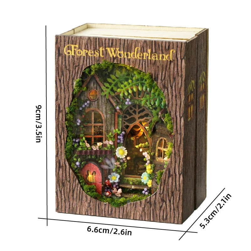Mini Doll House DIY Small House 3D Puzzle Assembly Building Model Toys Home Bedroom Decoration With Furniture LED Lights Gifts