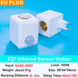 E27 PIR Motion Sensor Led Switch Lamp Base EU/US AC85-265V Plug Human Induction Light Bulb Holder Socket Adapter Converter