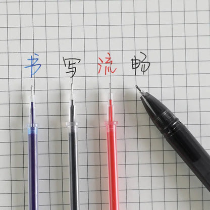 3 Gel Pens + 50 Refills Set 0.38mm Black Blue Red Ink Bulk Pens Thin Tip Journal Writing School Supplies Stationery Wholesale