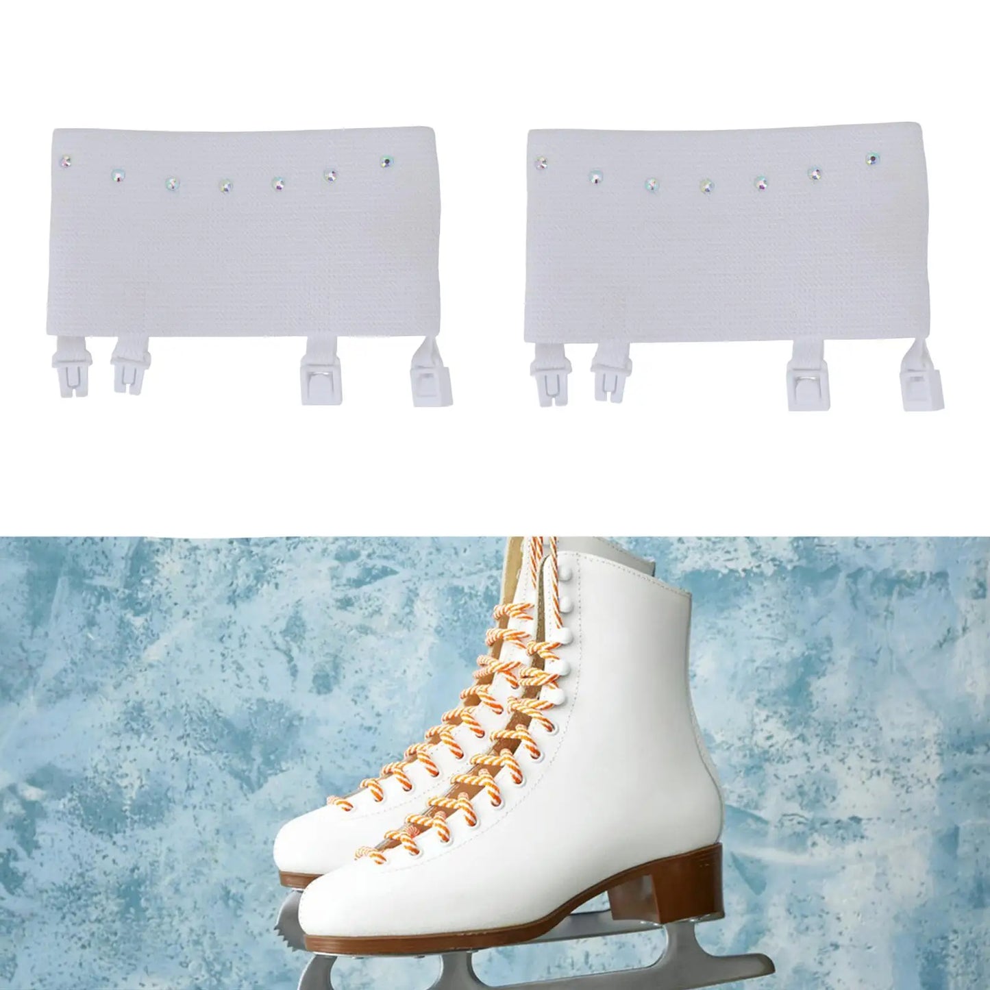 Pačiūžų apsaugos elastingos, tvirtos, skirtos čiuožimui lauke, sportui, baltos, L dydis