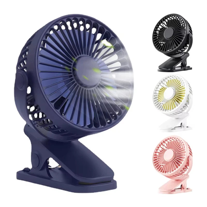 Stroller Fan for Baby Stroller Cart Hanging Fan Clip Mini Fan USB Quiet Electric Clip Fan Home 3 Speed Desktop Small Cooling Fan