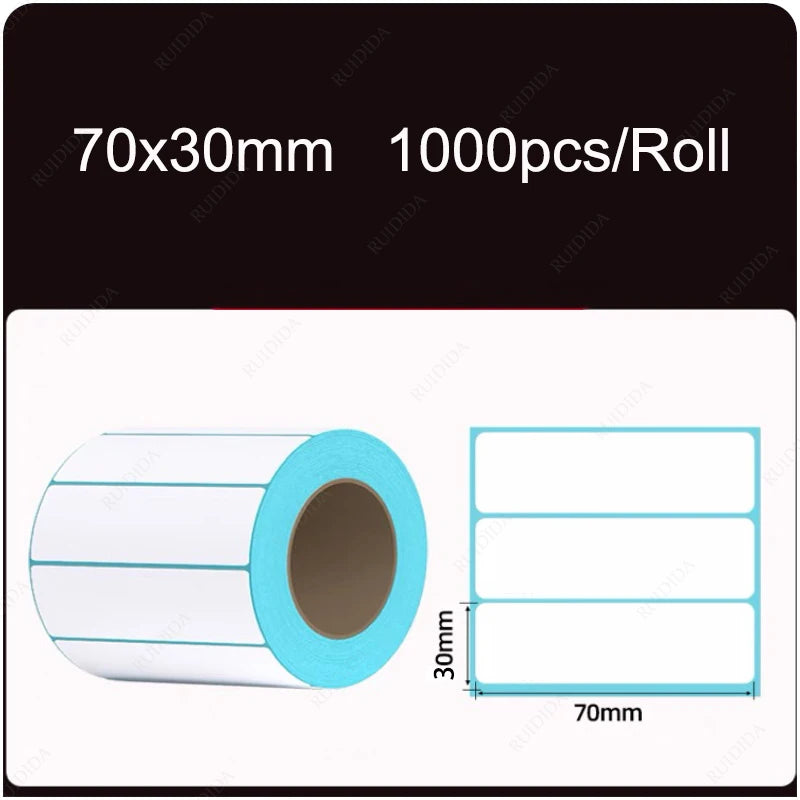 Width 40/50/60/70/80/90/100mm Self-Adhesive Stickers Shipping Thermal Label Barcode SKU Label Price Tag no Carbon Band Required