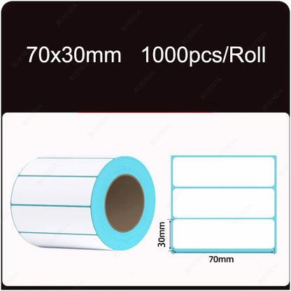 Width 40/50/60/70/80/90/100mm Self-Adhesive Stickers Shipping Thermal Label Barcode SKU Label Price Tag no Carbon Band Required