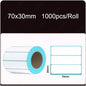 Width 40/50/60/70/80/90/100mm Self-Adhesive Stickers Shipping Thermal Label Barcode SKU Label Price Tag no Carbon Band Required