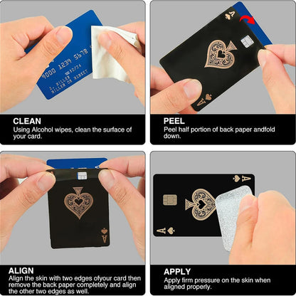 Solid Color 1 Set Of 4 Pcs Matte Film Cover Skin Sticker For Credit Card Bank Debit Bus Card