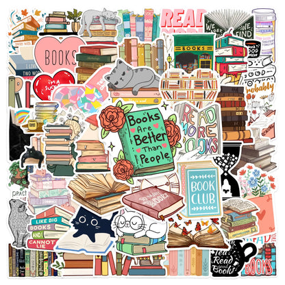 10/50/100pcs Mix Kawaii Smut Bookish Dark Romance Reading Book Stickers Aesthetic DIY Scrapbooking Notebook Laptop Phone Sticker