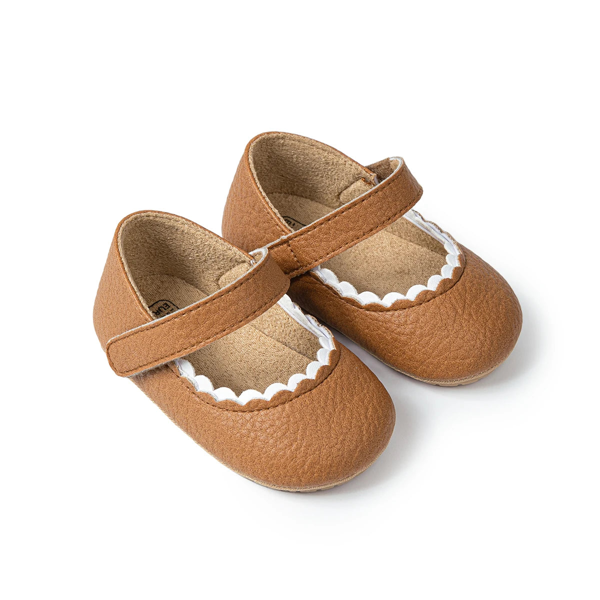 Meckior Baby Boys Girls Shoes Infant Leather Rubber Sole Anti-slip Toddler First Walkers Crib Shoes Newborn Girl Princess