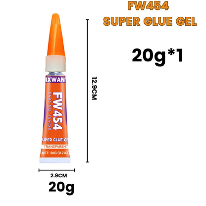 Super Glue Gel - Strong Instant Adhesive for Coral, Metal, Plastic, Wood, Ceramic, Rubber - Quick Dry & Waterproof 6g/20g