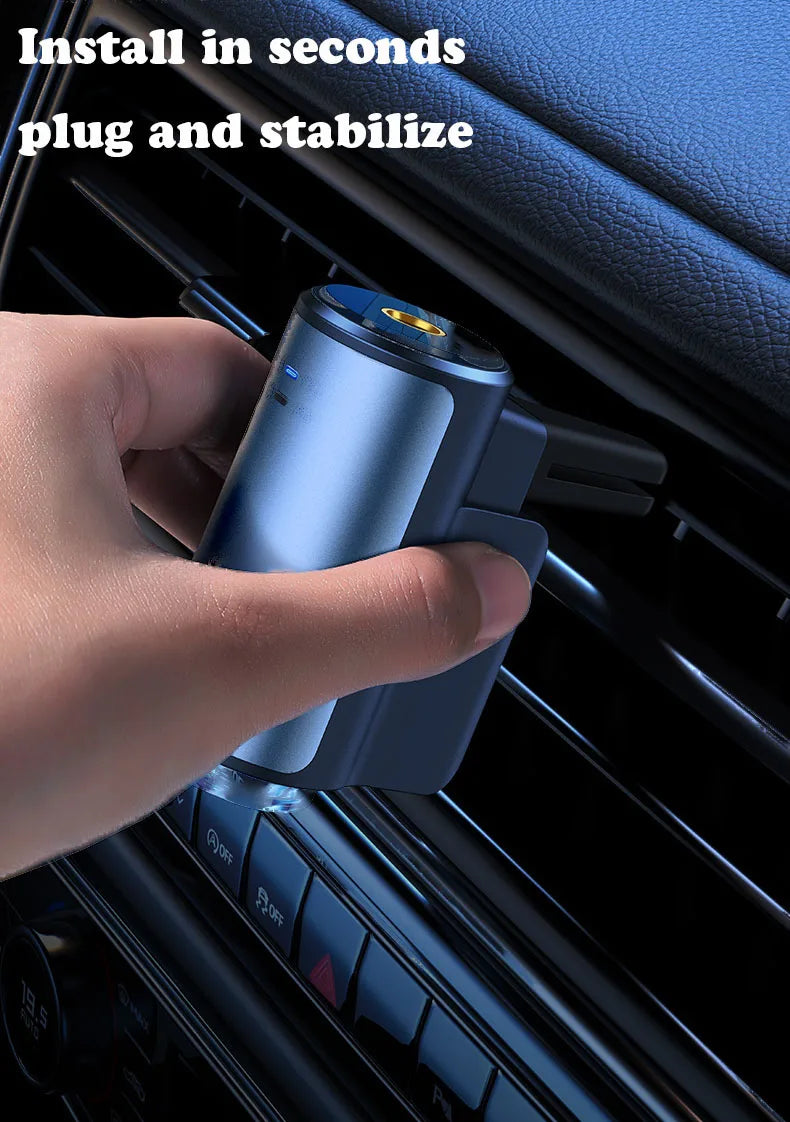 Electric Auto Air Diffuser Aroma Car Air Vent Humidifier Mist Wood Grain Oil Aromatherapy Car Air Freshener Perfume Fragrance
