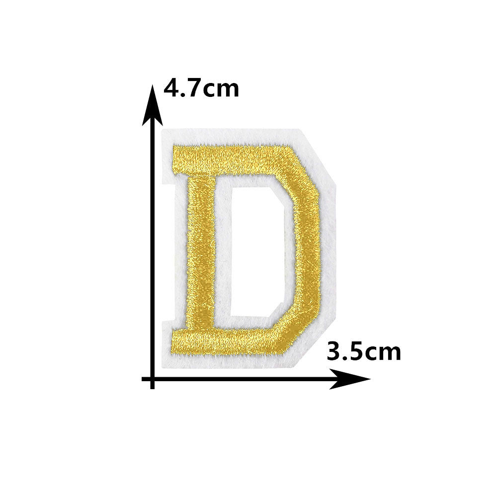 26 English gold letters Hot-melt adhesive ironing embroidery Patch DIY sewing decorative clothes patch