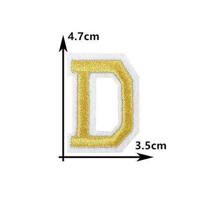 26 English gold letters Hot-melt adhesive ironing embroidery Patch DIY sewing decorative clothes patch