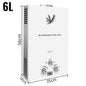 VEVOR Liquefied Petroleum Gas Water Heater 6L 8L 10L 12L 16L 18L Liquefied Petroleum Gas Propane Butane White Water Heater