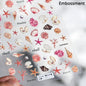Colorful Bagful Jellyfish Bubbles Swimming Rings Rainbow Stars Ocean Starfish Self Adhesive 5D Nail Art Sticker Manicure Decal